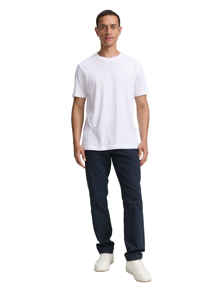Tom Tailor Herren T-Shirts kurz White