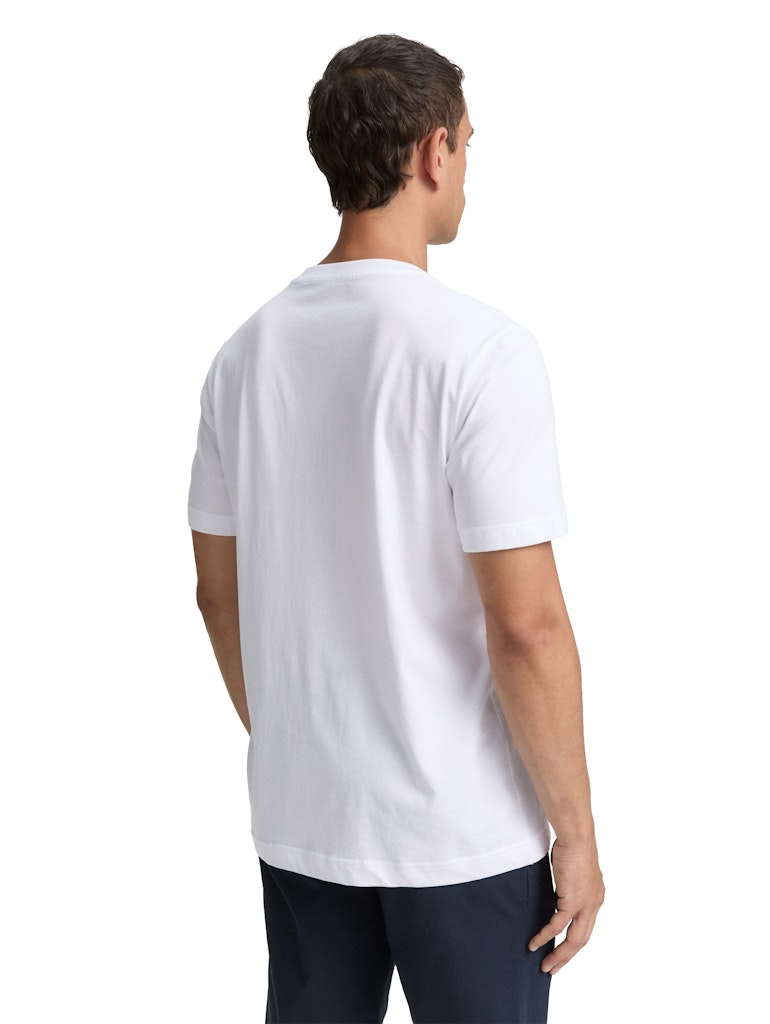 Tom Tailor Herren T-Shirts kurz White