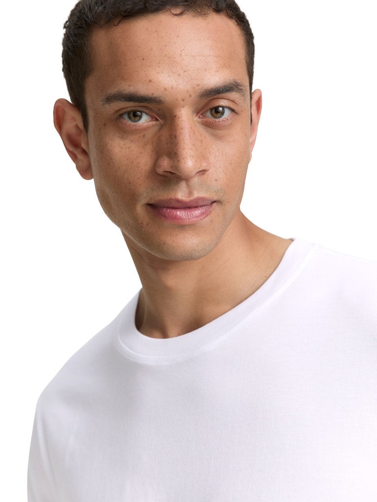 Tom Tailor Herren T-Shirts kurz White