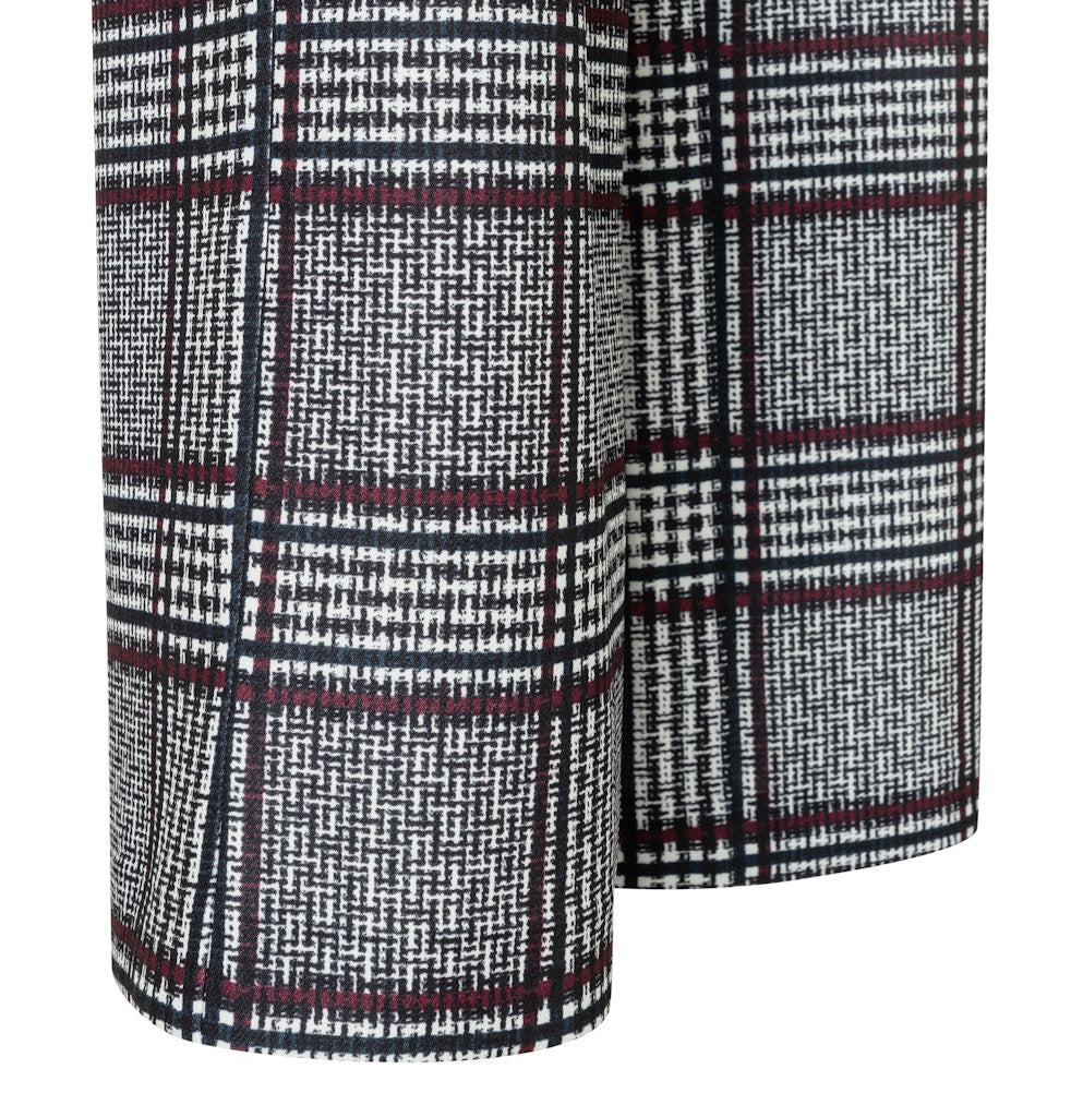 Mac Damen Hosen Burgundy Check