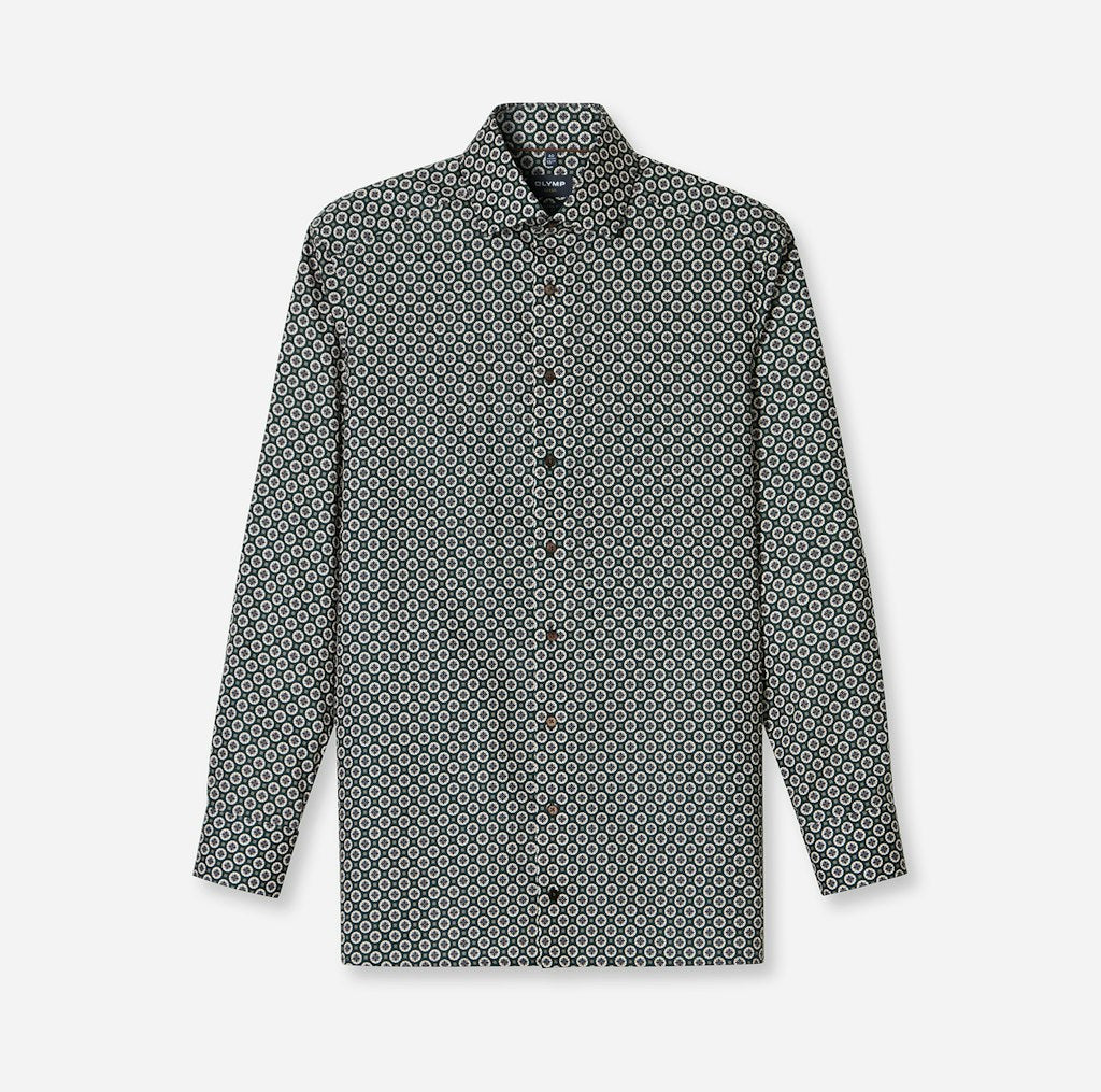 Olymp Herren Hemden lang  Dunkelgrõn