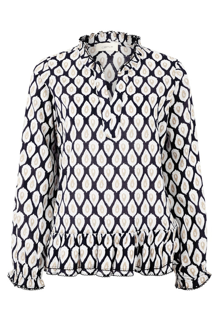 Cartoon Damen Blusen Blue/Nature