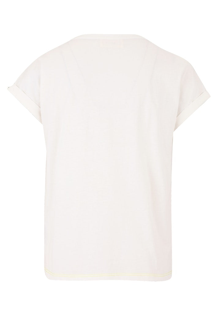 Cartoon Damen T-Shirts Patch Cream/Cre
