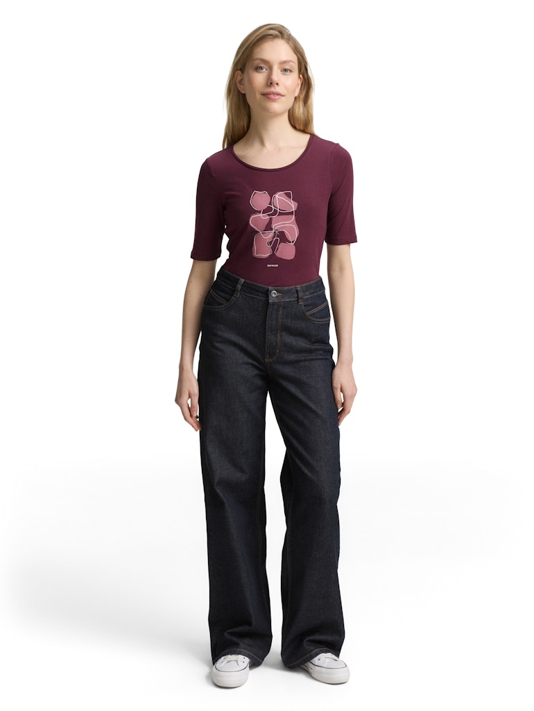 Tom Tailor Damen T-Shirts Bordeaux Red