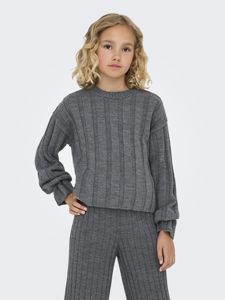 Only Mädchen Pullover & Strickjacken Dark Grey Melan