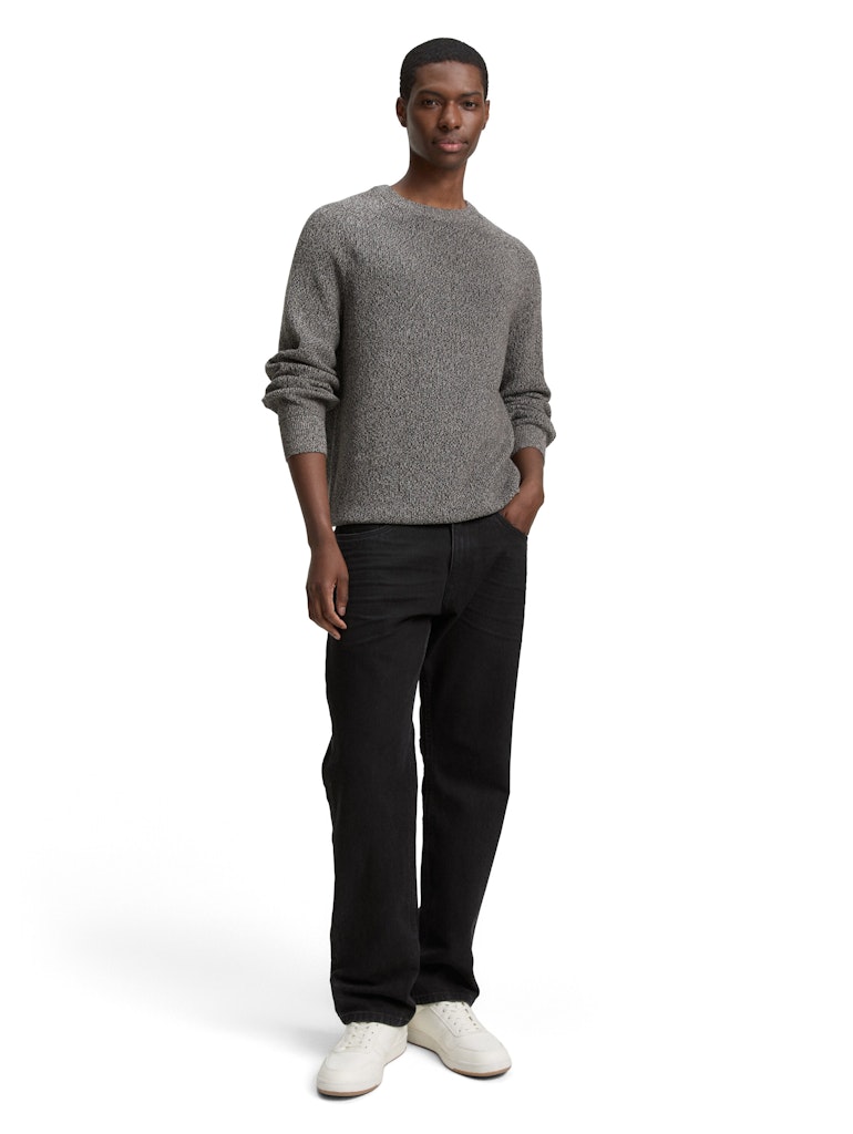 Tom Tailor denim Herren Pullover Black Salt And