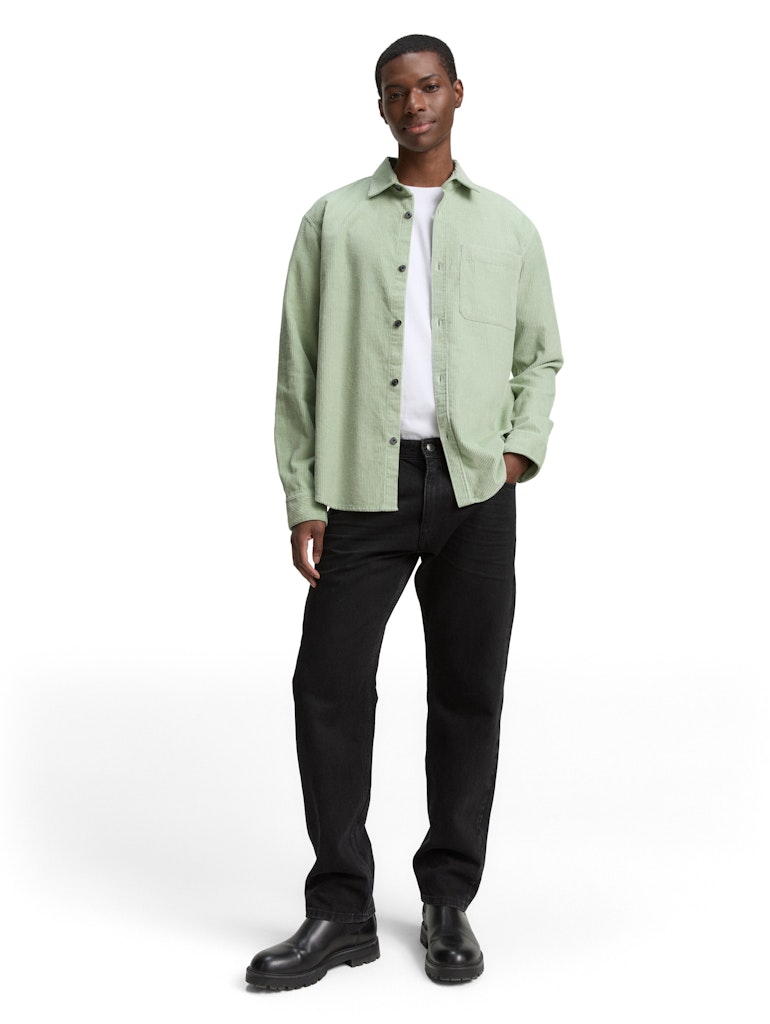 Tom Tailor denim Herren Hemden lang Fresh Mint Gree