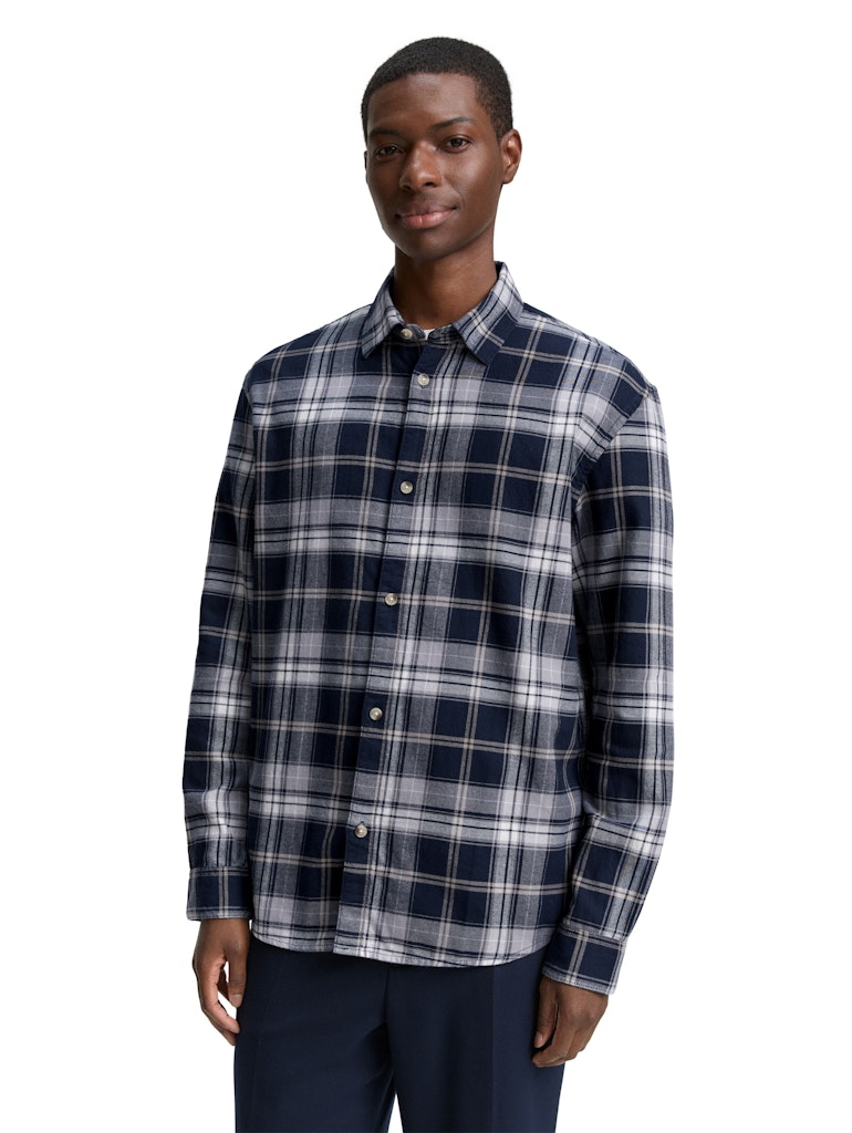 Tom Tailor denim Herren Hemden lang Navy Check