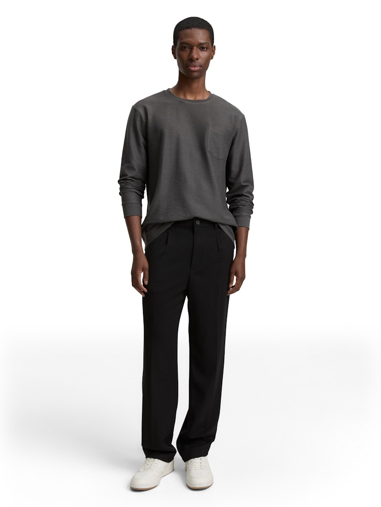 Tom Tailor denim Herren T-Shirts lang Ash Grey