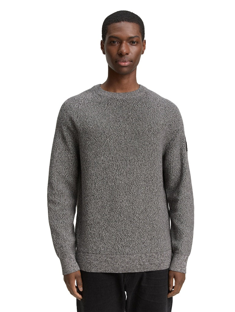 Tom Tailor denim Herren Pullover Black Salt And