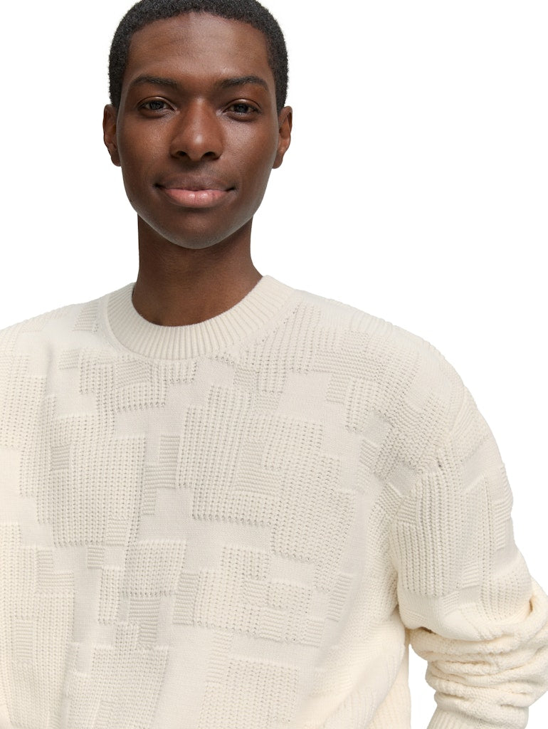Tom Tailor denim Herren Pullover Gardenia White
