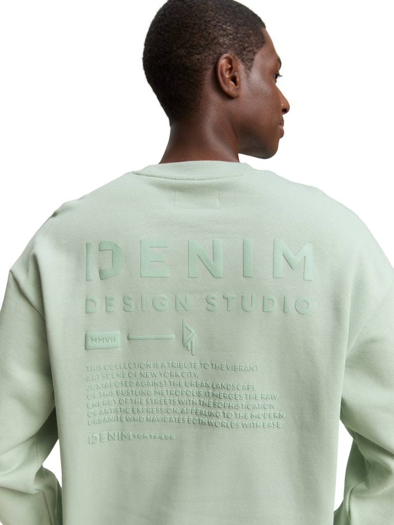 Tom Tailor denim Herren Sweatshirts Fresh Mint Gree