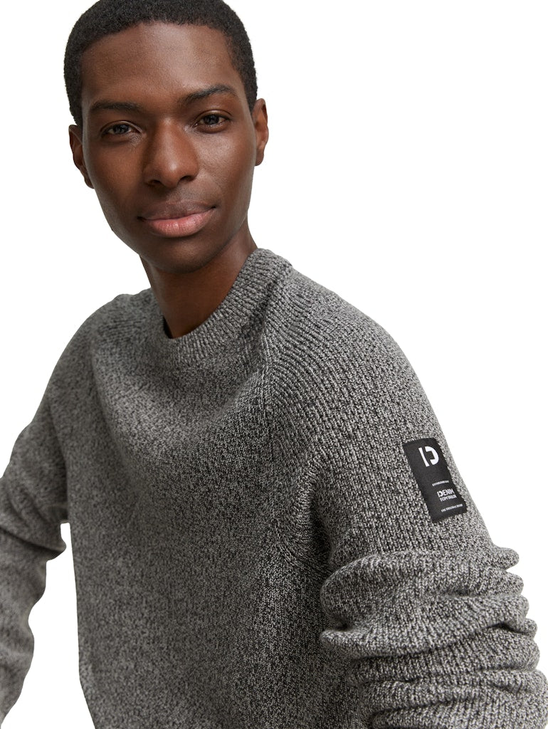 Tom Tailor denim Herren Pullover Black Salt And