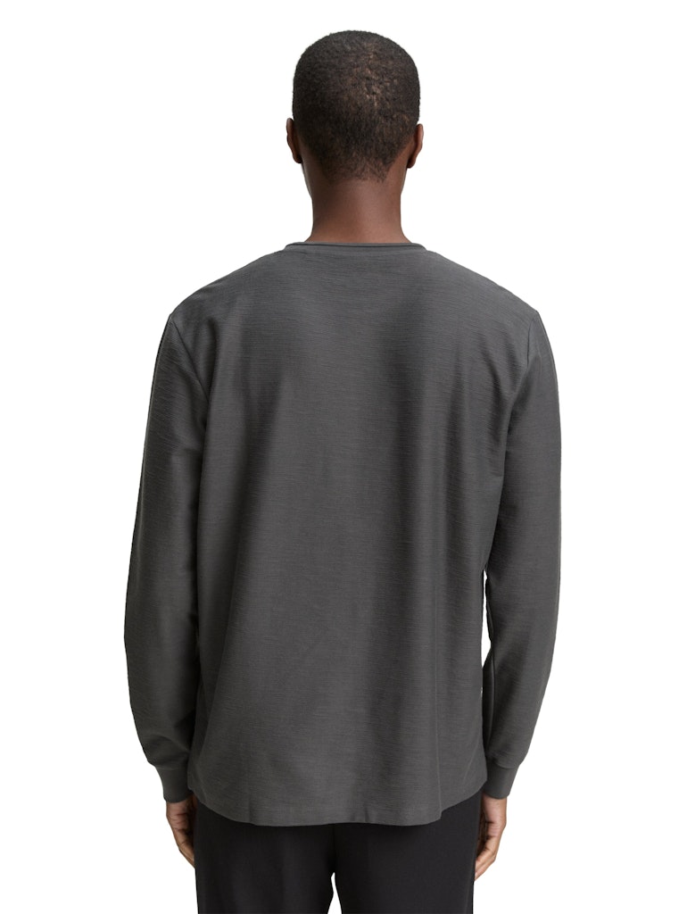 Tom Tailor denim Herren T-Shirts lang Ash Grey