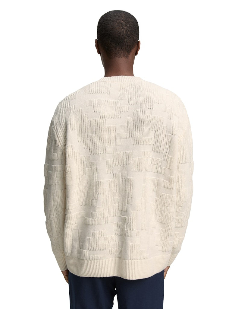 Tom Tailor denim Herren Pullover Gardenia White