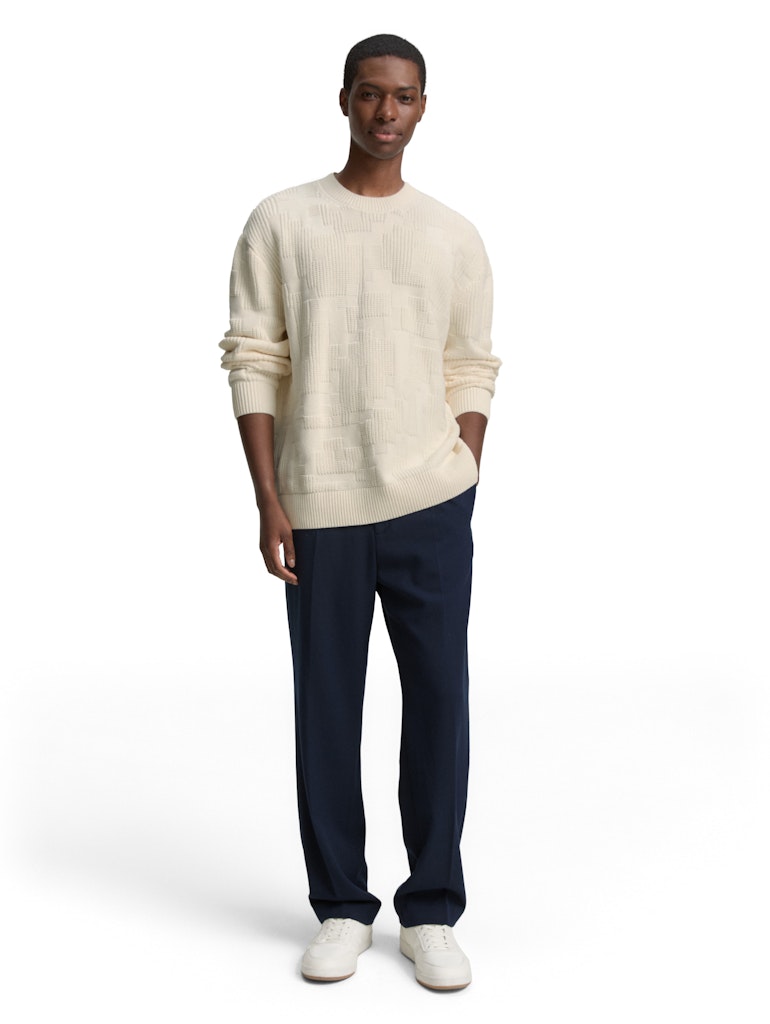 Tom Tailor denim Herren Pullover Gardenia White
