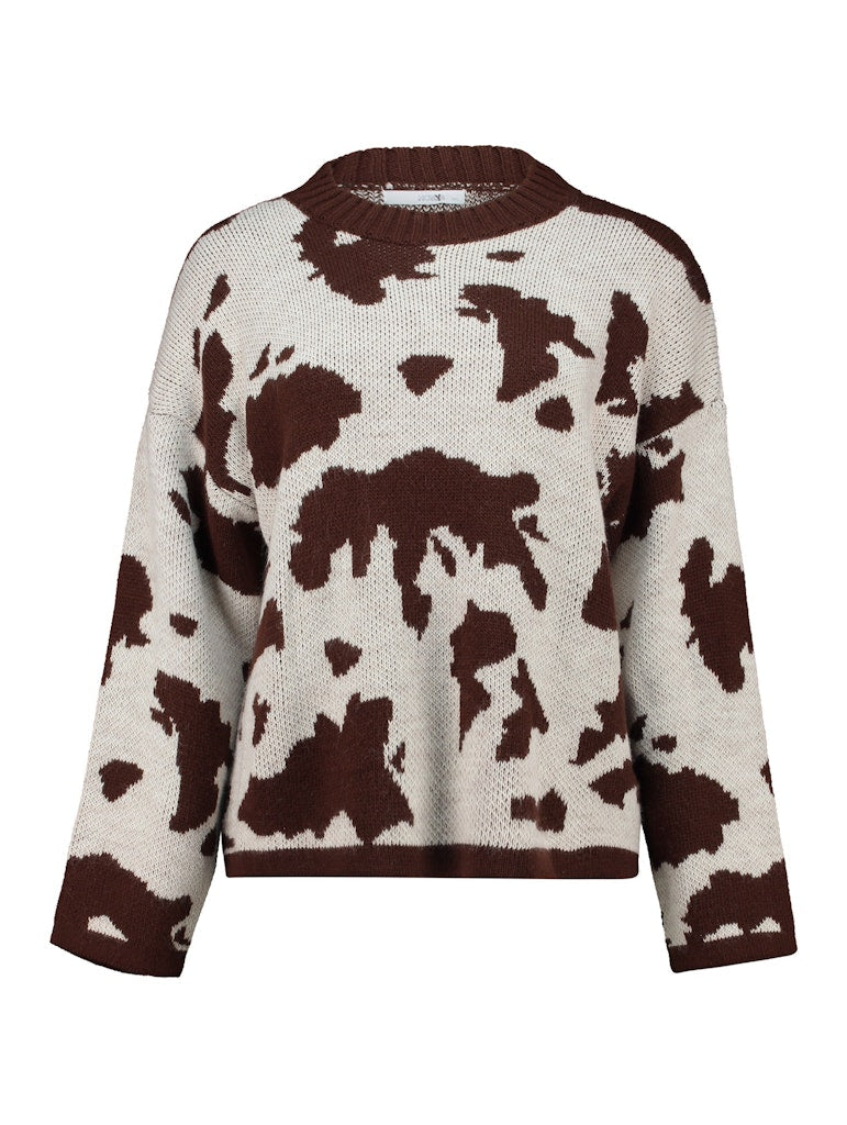 Haily's Damen Pullover Black/Brown Mix