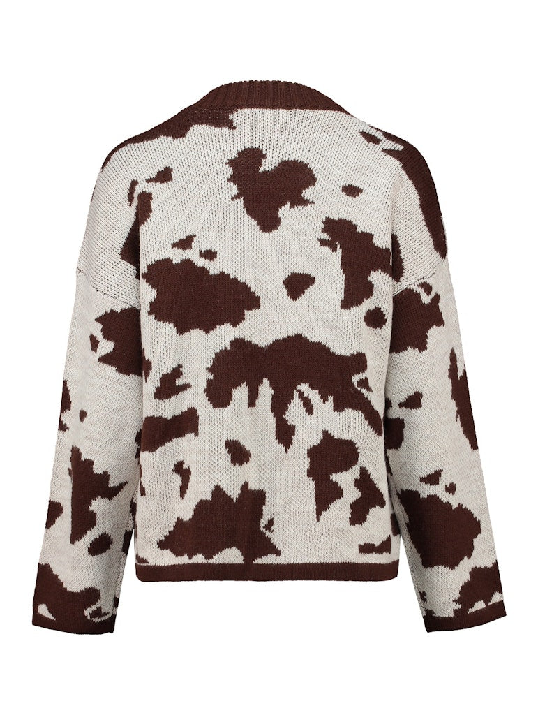 Haily's Damen Pullover Black/Brown Mix