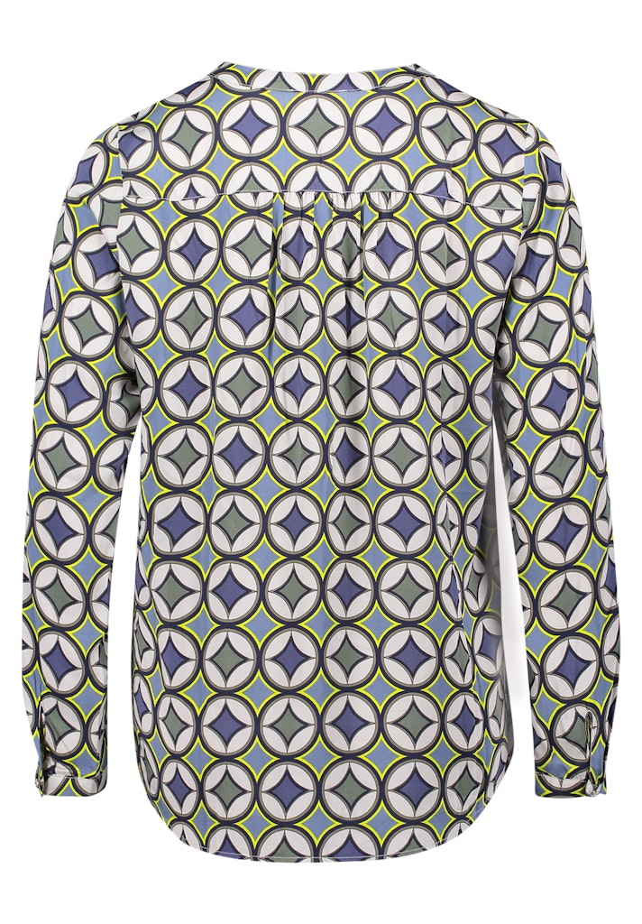 Cartoon Damen Blusen Blue/Green