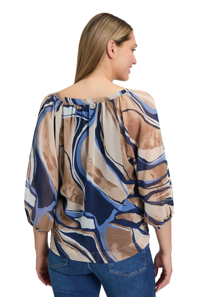 Betty & Co Damen Blusen Nature/Blue