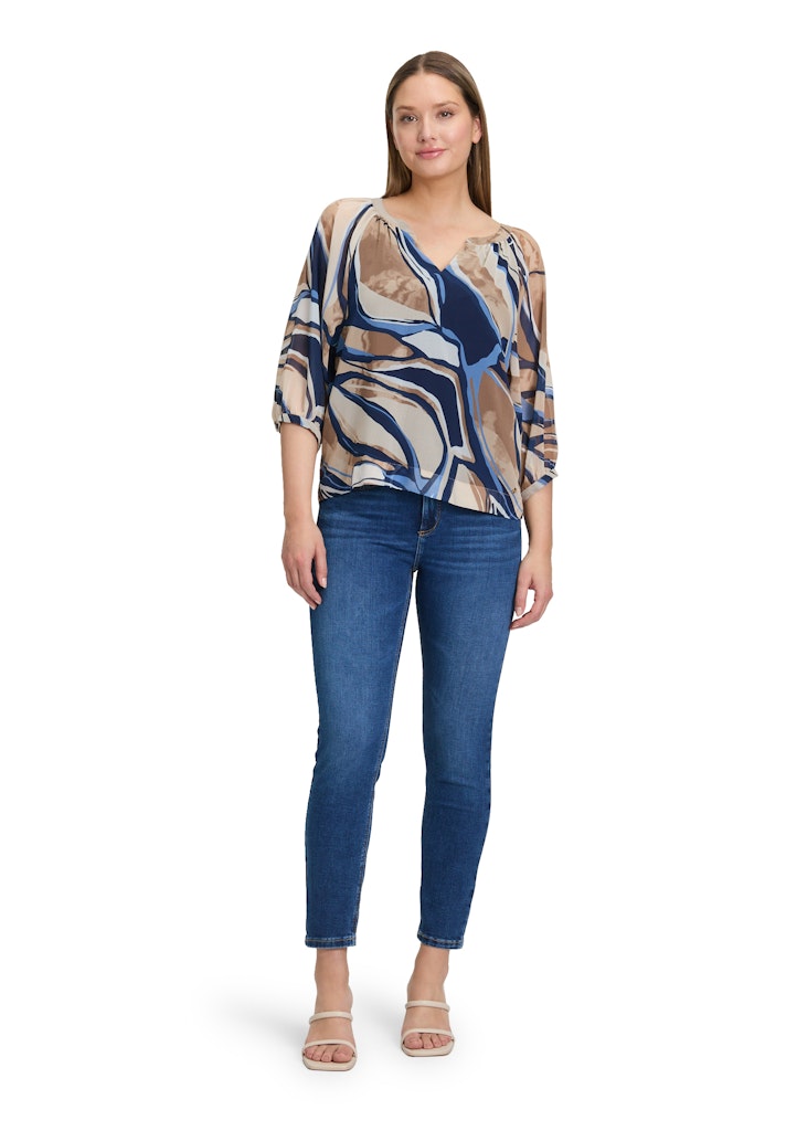 Betty & Co Damen Blusen Nature/Blue