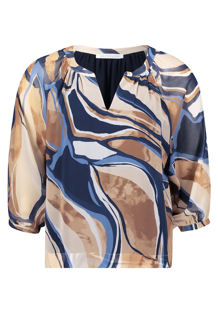 Betty & Co Damen Blusen Nature/Blue