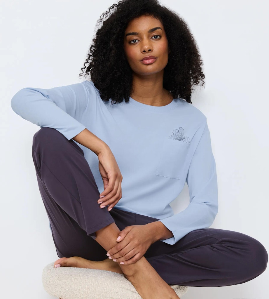 Triumph Schlafanzug Blue Combi