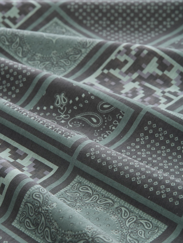 Tom Tailor denim Herren T-Shirts kurz Grey Green Patc