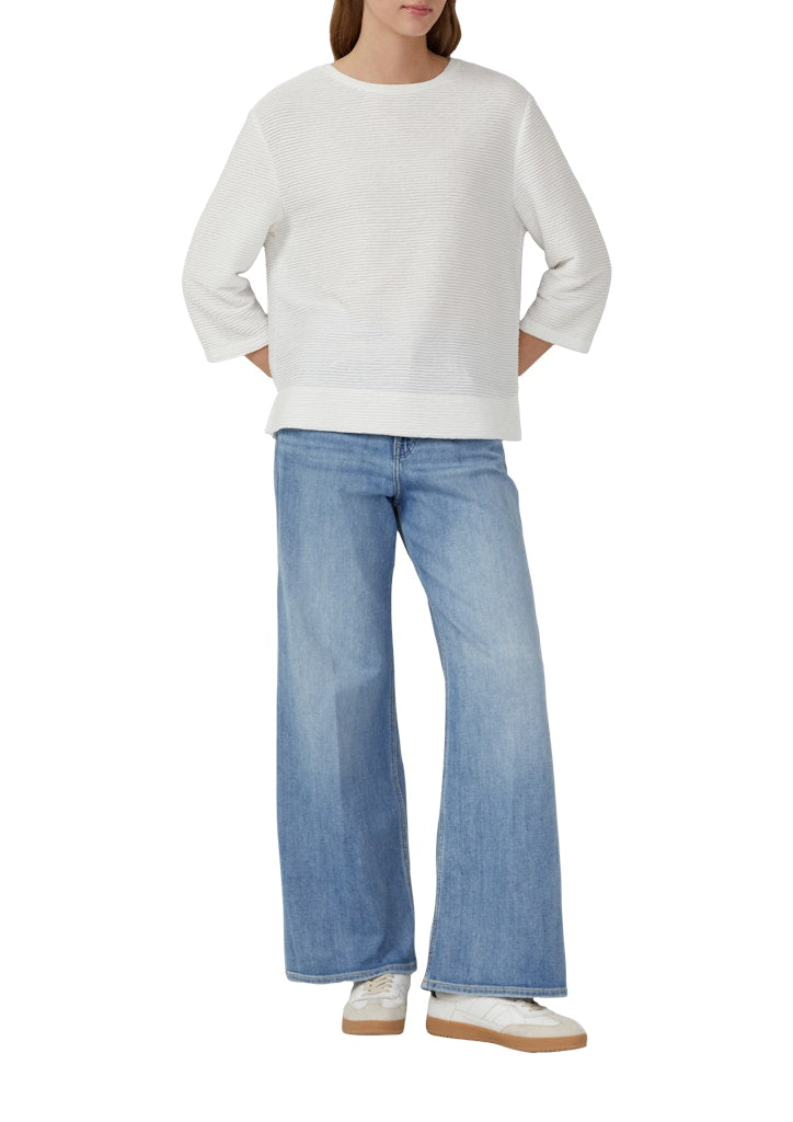 S. Oliver red Damen Sweatshirts White