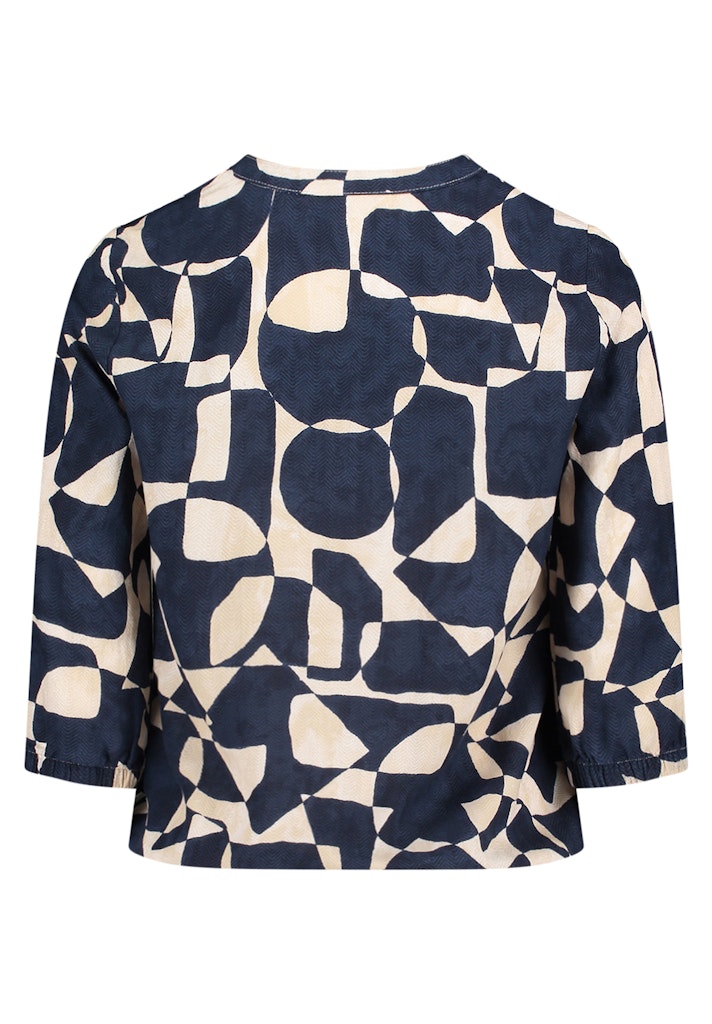 Betty & Co Damen Blusen Dark Blue/Natur