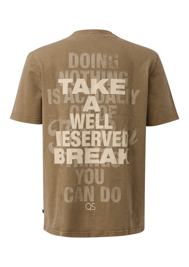 QS by S.Oliver Herren T-Shirts kurz Brown