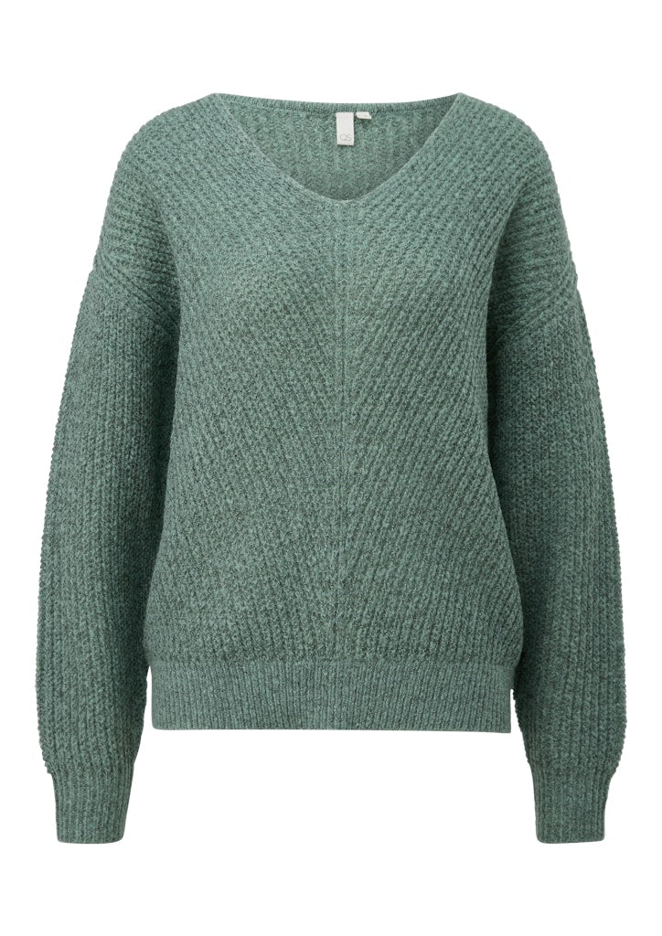 QS by S.Oliver Damen Pullover Blue Green