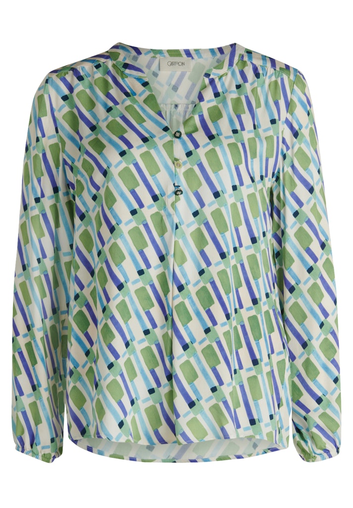 Cartoon Damen Blusen Green/Blue