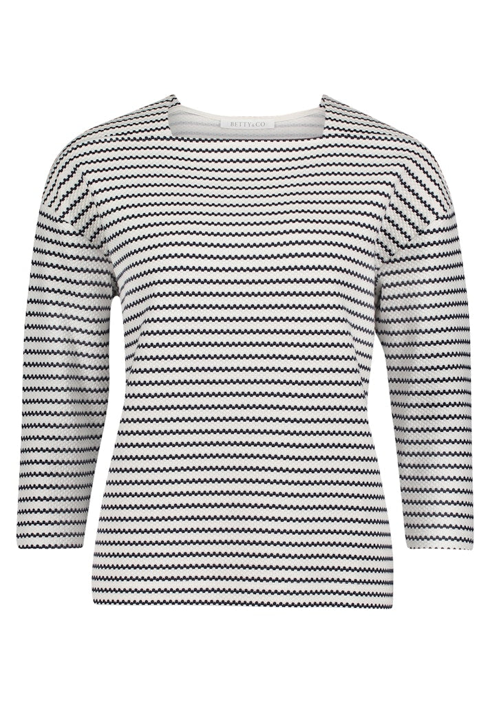 Betty & Co Damen Sweatshirts Dark Blue/Cream