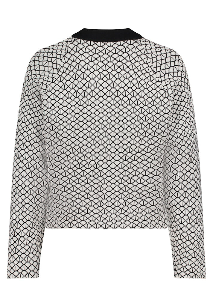 Betty & Co Damen Strickjacken Cream/Black