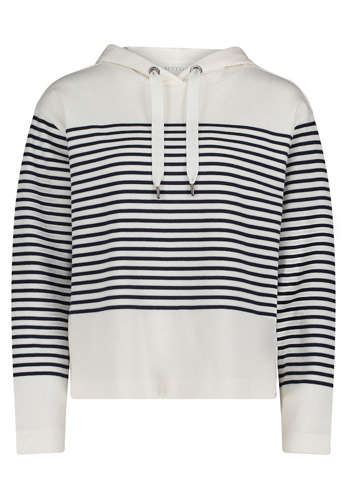 Betty & Co Damen Sweatshirts Cream/Dark Blue