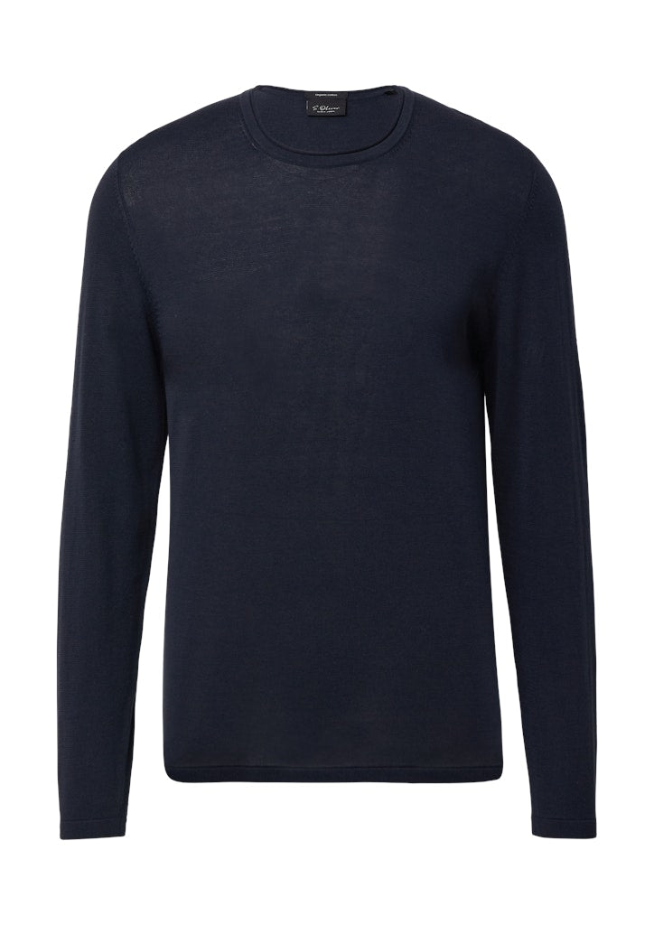 S. Oliver black Herren Pullover Blue