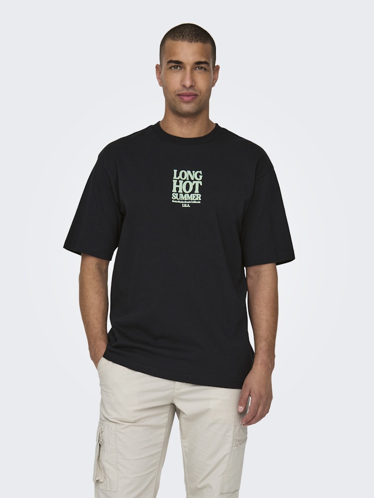 Only & Sons Herren T-Shirts kurz Black