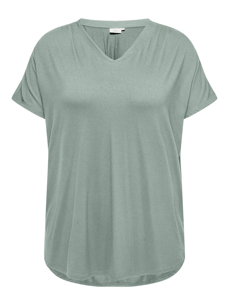 Only Caramkoma Damen T-Shirts Aqua Gray