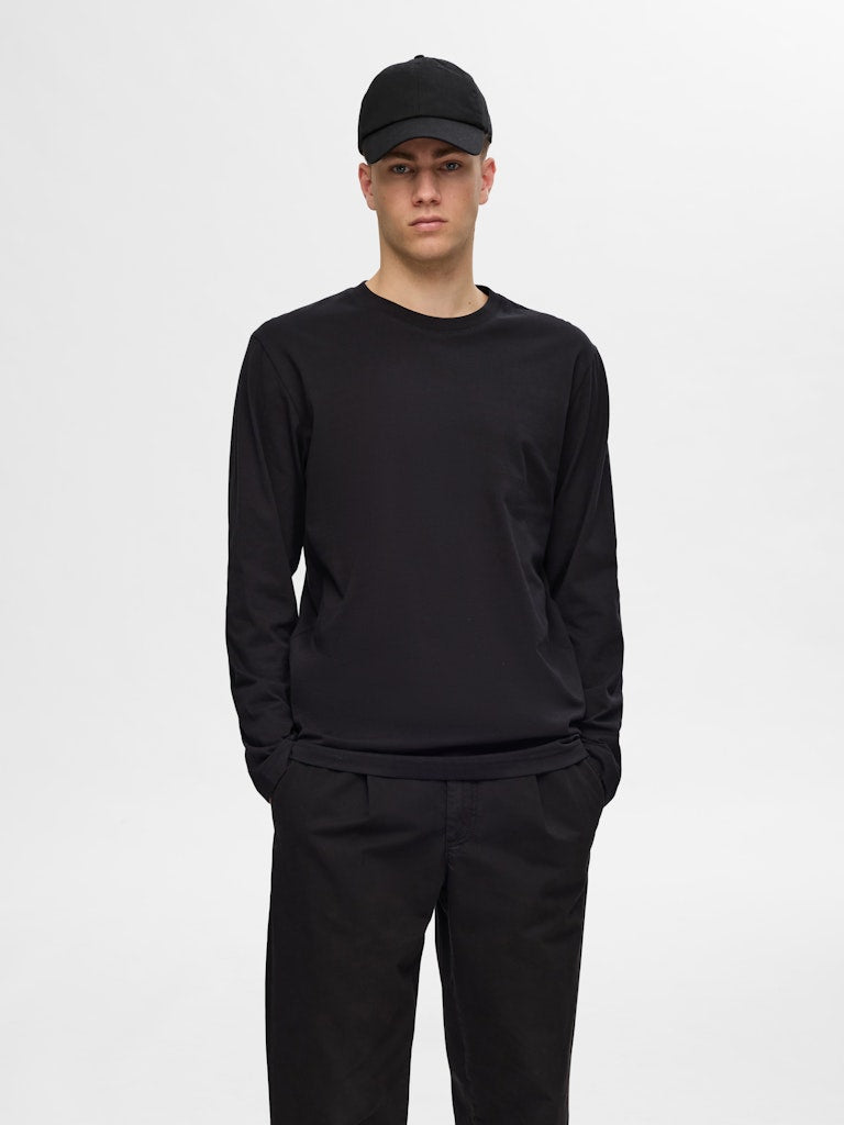 Selected homme Herren T-Shirts kurz Black