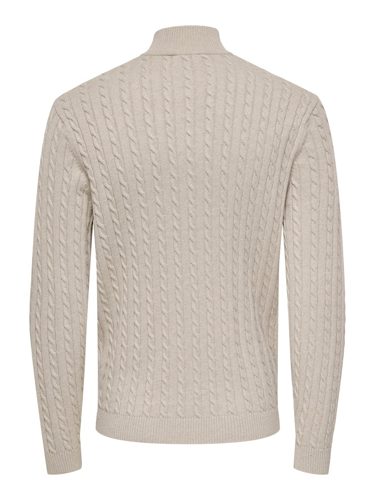 Only & Sons Herren Sweatshirts Oatmeal/Melange