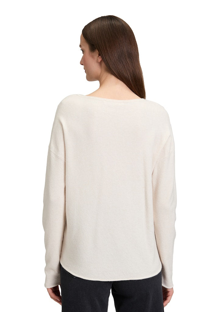 Betty & Co Damen Pullover Bright Cream Me
