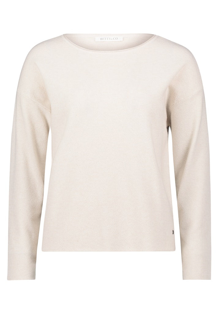 Betty & Co Damen Pullover Bright Cream Me