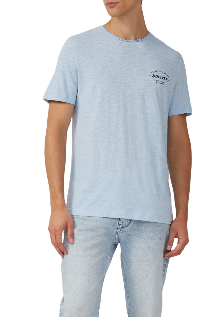 S. Oliver red Herren T-Shirts kurz Blue