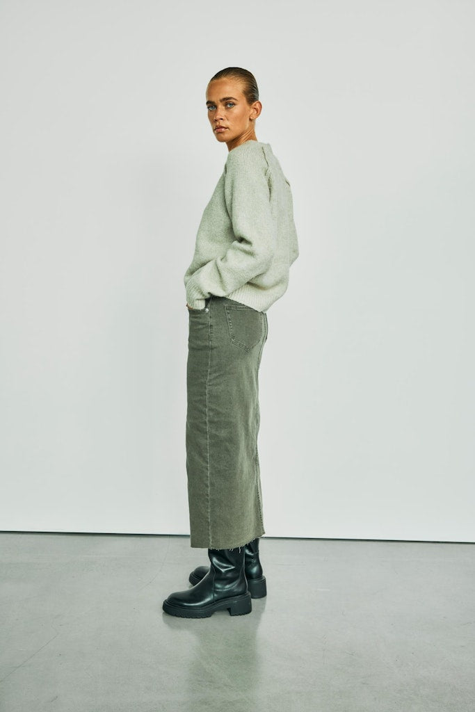 Withblack Damen Pullover Mineral Grey Me