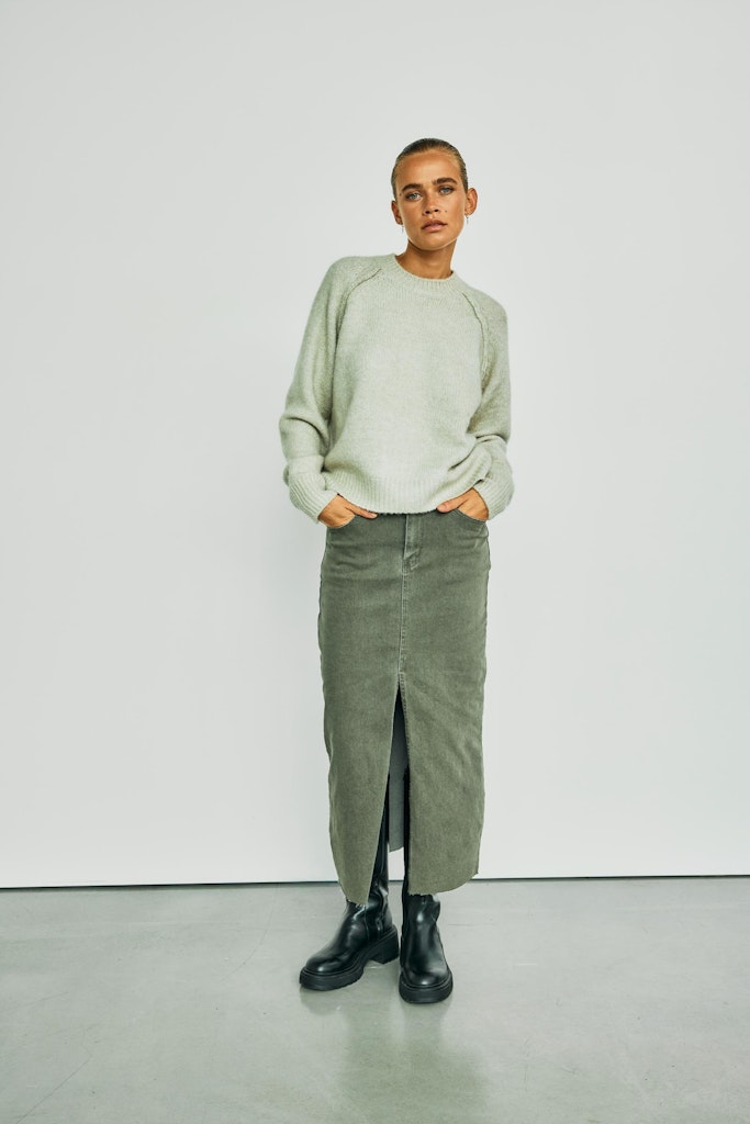 Withblack Damen Pullover Mineral Grey Me