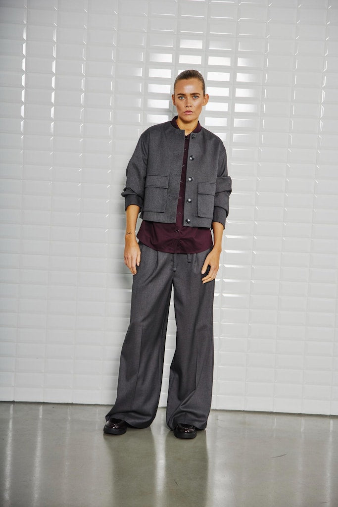 Withblack Damen Blazer Night Grey