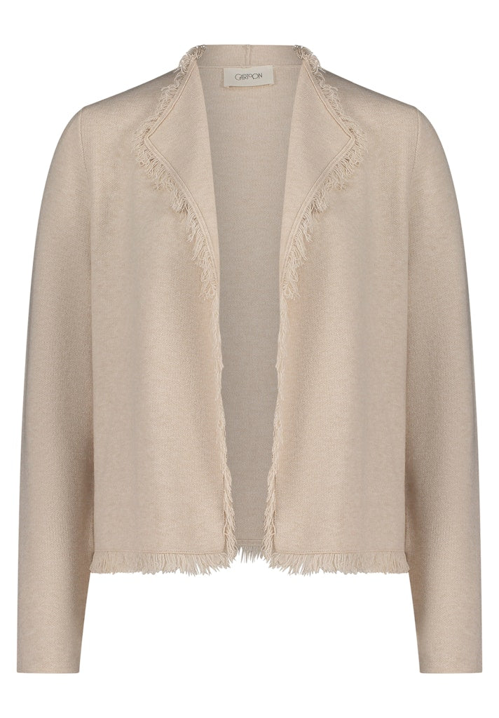 Cartoon Damen Strickjacken Beige Melange