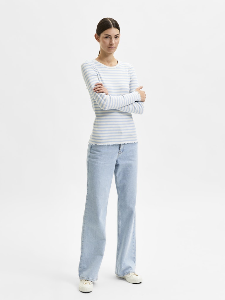 Selected Femme Damen T-Shirts Cashmere Blue/W