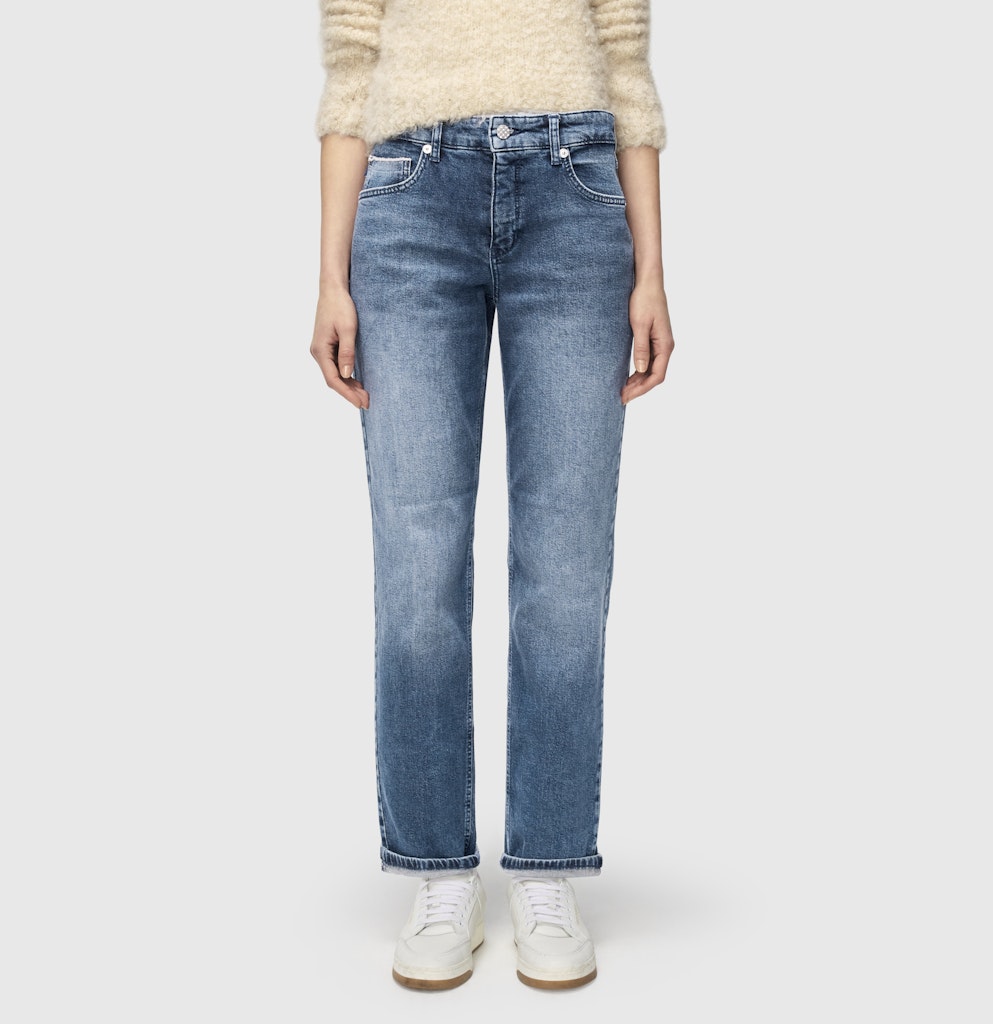 Mac Damen Jeans Mid Blue Random